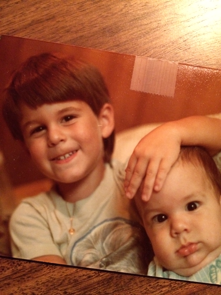 My brother and me